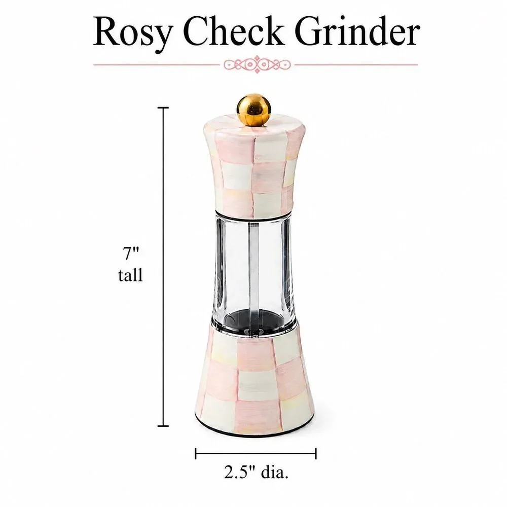 Mackenzie Childs Rosy Check Grinder  1pc